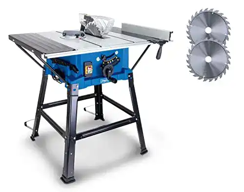 Scheppach Tischkreissäge HS250L mit 2 Sägeblättern und Laser