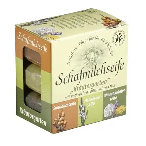 Schafmilchseife Saling Kräutergarten mit Sanddorn und Eisenkraut