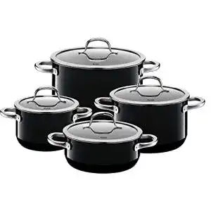Keramik Topfset Silit Passion Black 4-teilig für Induktion