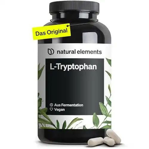 Schlafmittel L-Tryptophan hochdosiert in veganen Kapseln