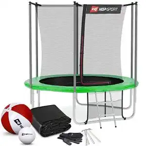 Trampolin 244 cm Hop-Sport Outdoor Gartentrampolin Komplettset