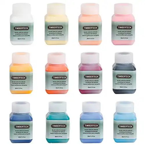 Modellbaufarben Timbertech Acrylfarben Set 12 x 30ml für Airbrush