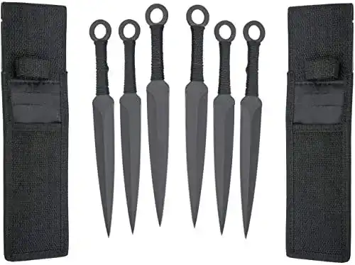 Wurfmesser von Viking Gear mit 6 Kunai im Set und Holster