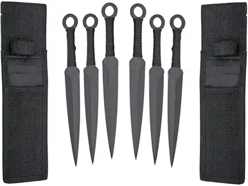 Wurfmesser von Viking Gear mit 6 Kunai im Set und Holster