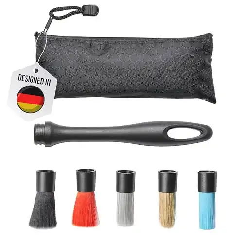 Felgenpinsel Carmodo Detailing Pinsel mit 5 wechselbaren Aufsätzen