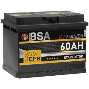 Autobatterie 60Ah BSA EFB für Start-Stopp-Systeme