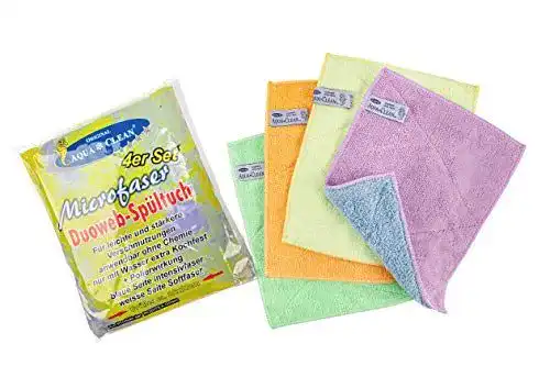 Aqua Clean Tücher im 4er Set – Duoweb Microfaser für die Reinigung