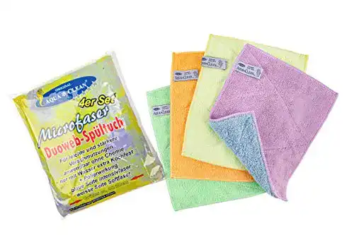 Aqua Clean Tücher im 4er Set – Duoweb Microfaser für die Reinigung