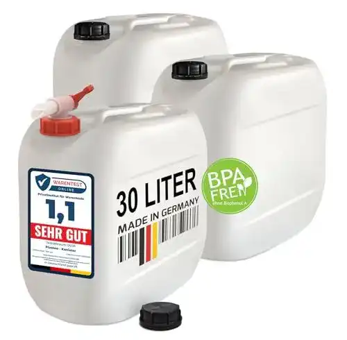 Wasserkanister 3er Set 30 Liter für Camping und Outdoor