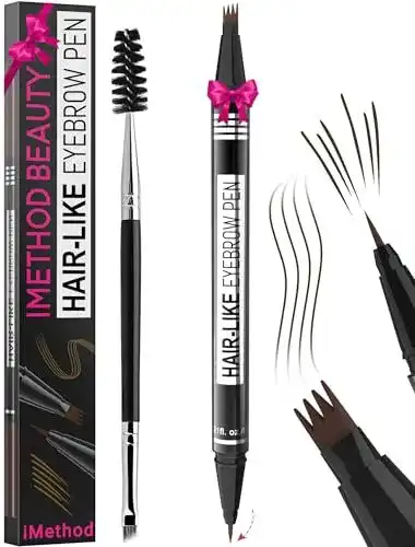Imethod Microblading Augenbrauenstift 2-in-1 mit Gabelspitze und Pinsel