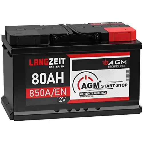 AGM Batterie 80Ah für Langzeitnutzung – 12V 850A/EN