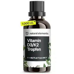 Vitamin E Natural Elements Vitamin D3 und K2 Tropfen 50ml