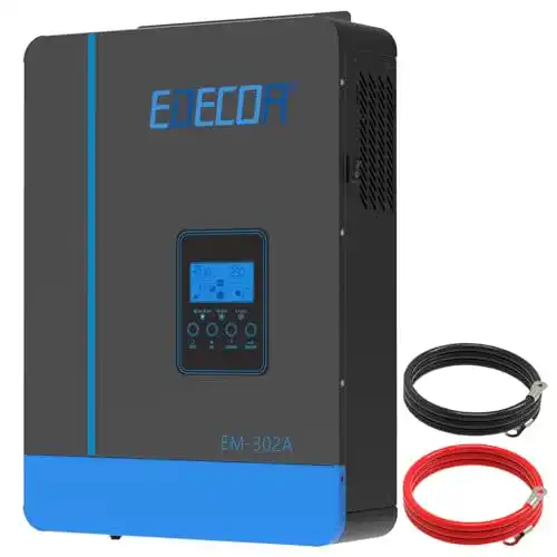 Edecoa Hybrid-Wechselrichter 3000W 24V 230V – Solarladegerät MPPT 80A