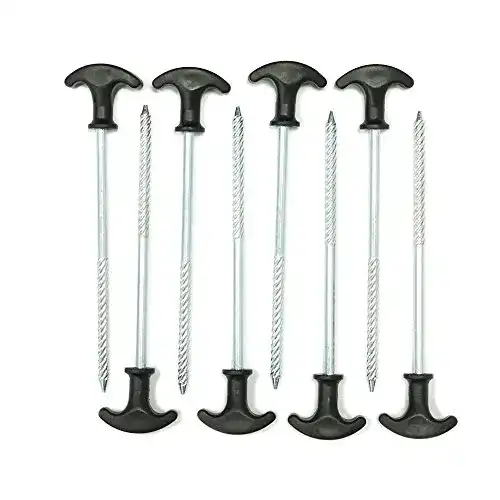 Schraubheringe Outdoorer Twister 17 cm, 8er Set für Camping und Outdoor