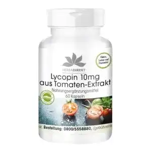 Lycopin Kapseln 10mg von herba direkt, 60 Stück zur täglichen Einnahme