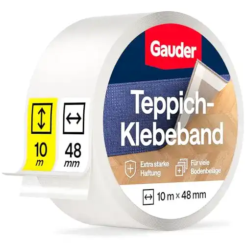 Doppelseitiges Teppichklebeband Gauder – Teppichkleber für Bodenbeläge