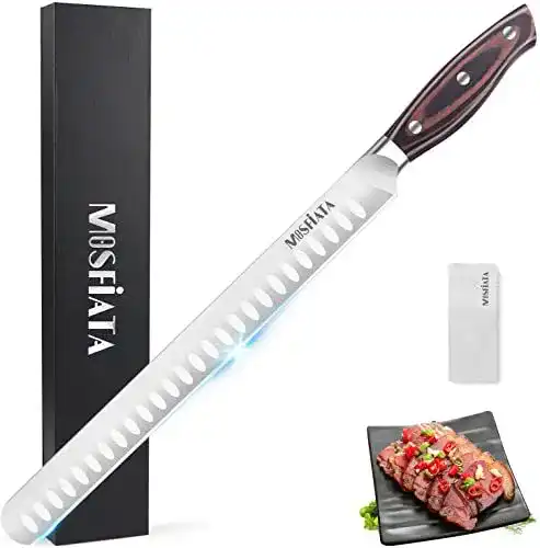 Schinkenmesser von MOSFiATA Tranchiermesser für Schinken und Fleisch