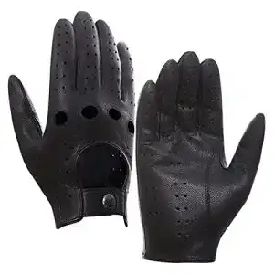 Autofahrer Handschuhe Harssidanzar Herren aus Leder