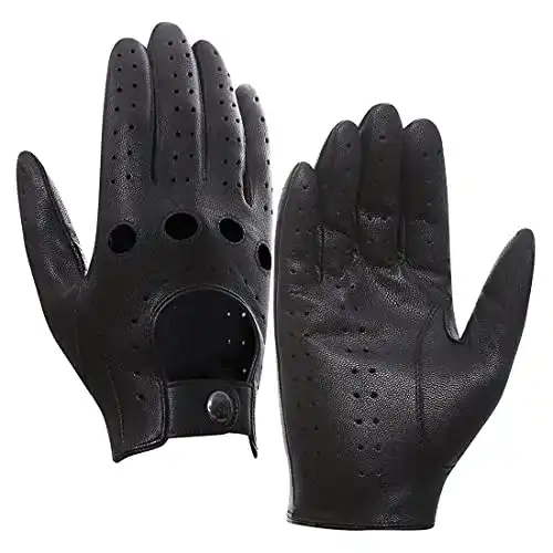 Autofahrer Handschuhe Harssidanzar Herren aus Leder