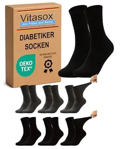 Diabetikersocken Vitasox 31120 Gesundheitssocken mit extra weitem Bund