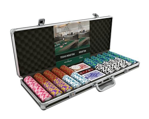 Pokerkoffer Bullets Playing Cards mit 500 hochwertigen Clay Pokerchips