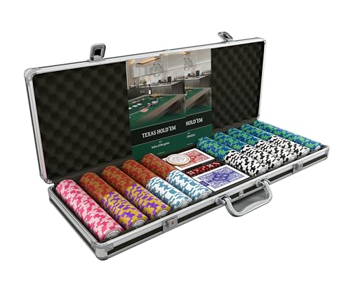 Pokerkoffer Bullets Playing Cards mit 500 hochwertigen Clay Pokerchips
