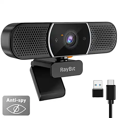 Raybit 3-in-1 Webcam mit Lautsprecher und Mikrofon – 2K HD Qualität