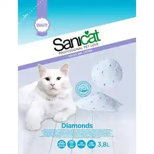Silikatstreu Sanicat Diamonds Katzenstreu 3,8L mit hoher Absorption