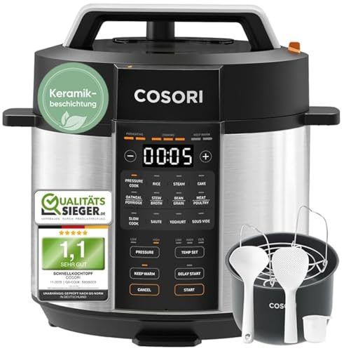 Multikocher COSORI Schnellkochtopf 9-in-1 mit 14 Funktionen und 5,7 Litern