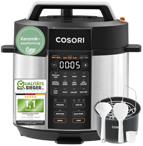 Multikocher COSORI Schnellkochtopf 9-in-1 mit 14 Funktionen und 5,7 Litern