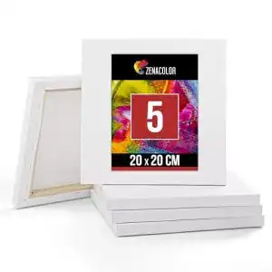 Keilrahmen Zenacolor 5er Leinwand-Set 20×20 cm für Acryl, Öl und Gouache