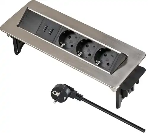 Versenkbare Steckdose Brennenstuhl Indesk Power USB-Ladegerät