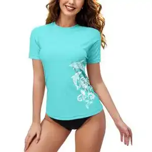 UV-Shirt für Damen mit UV-Schutz, Kurzarm Badeshirt für verschiedene Aktivitäten