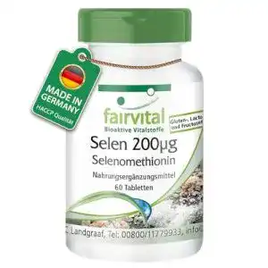 Selen Fairvital 200µg Tabletten aus Selenomethionin