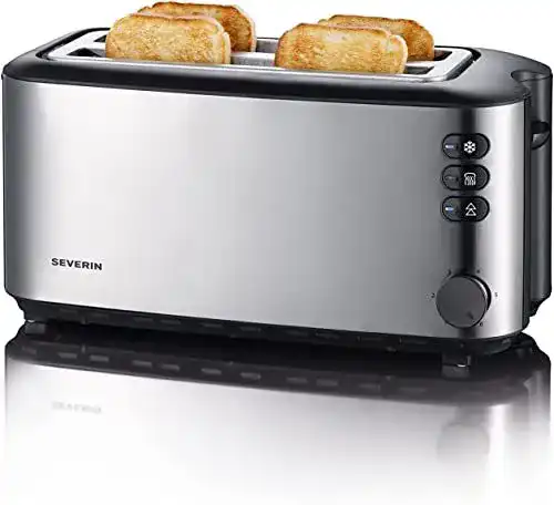 Severin Automatik-Langschlitztoaster mit Brötchenaufsatz
