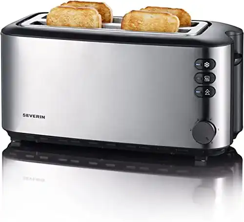 Severin Automatik-Langschlitztoaster mit Brötchenaufsatz