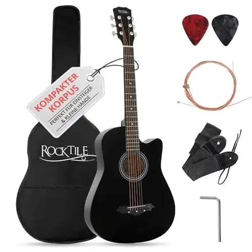 Westerngitarre Rocktile WSD-5C-BK Slim Line Set Dreadnought