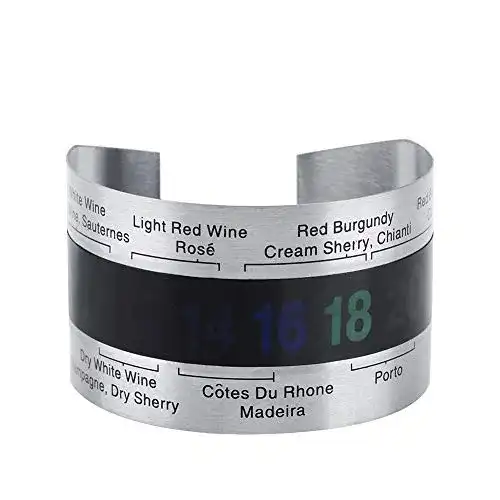Weinthermometer aus Edelstahl mit LCD-Anzeige für Flaschen und Getränke