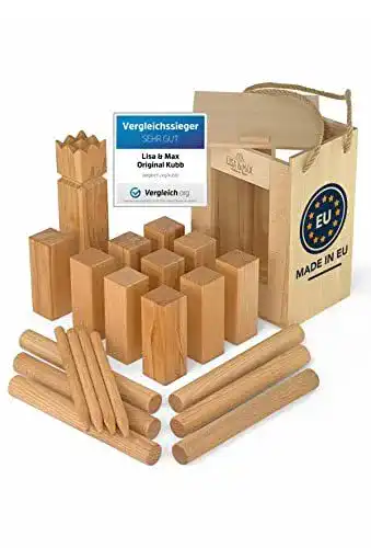 Kubb Spiel LISA & MAX – Wikinger Spiel für den Außenbereich