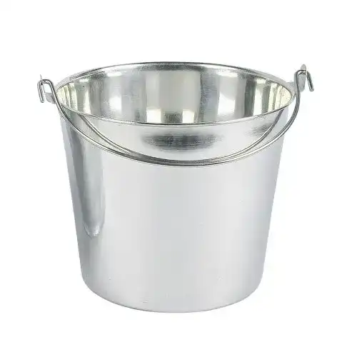 Putzeimer Krüger 9 Liter Edelstahleimer Silber 24 cm