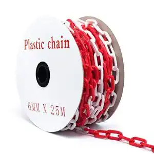 Absperrkette aus Kunststoff Jolitac 25m rot/weiß Ø 6mm