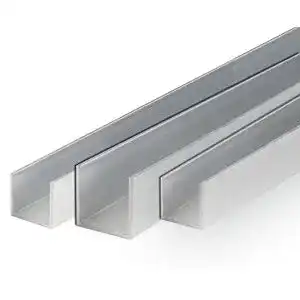 Aluminium U-Profile SixBros. Walzblankes Alu-Profil 60x60x5 mm