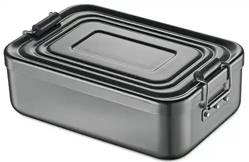 Alu Brotdose Küchenprofi Lunchbox aus Aluminium für Erwachsene und Kinder