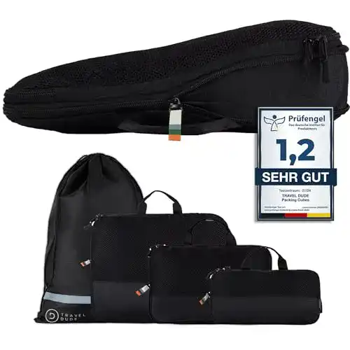 Travel Dude Packwürfel Set mit Kompression für effiziente Reiseorganisation