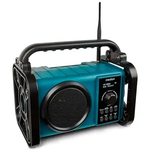 Baustellenradio Medion E66877 DAB+ mit robustem Gehäuse