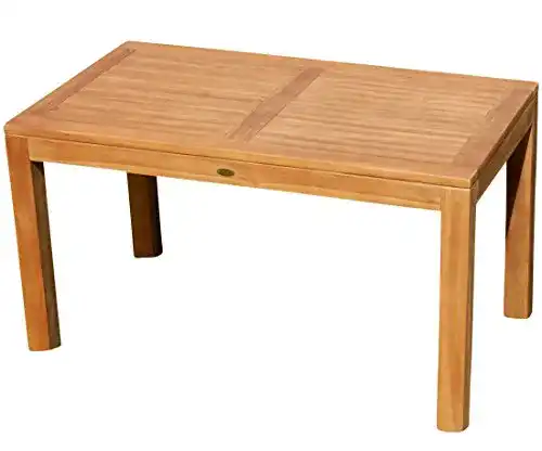 Ausziehbarer Gartentisch ALEOS aus echtem Teakholz