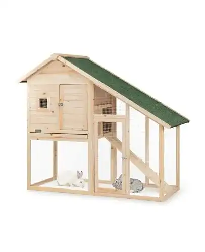 Kaninchenstall Lionto aus Holz für Kleintiere