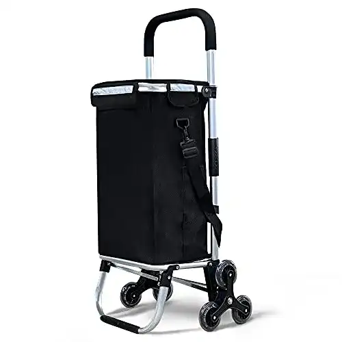 Einkaufstrolley Vounot Aluminium Treppensteiger mit Kühlfach
