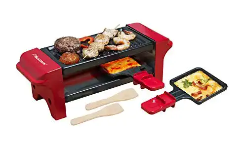 Mini-Raclette Bestron für 1 bis 2 Personen Tischgrill mit Pfännchen