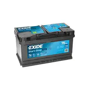 Exide Autobatterie 75Ah 12V 730A EFB EL752 für verschiedene Fahrzeugmodelle